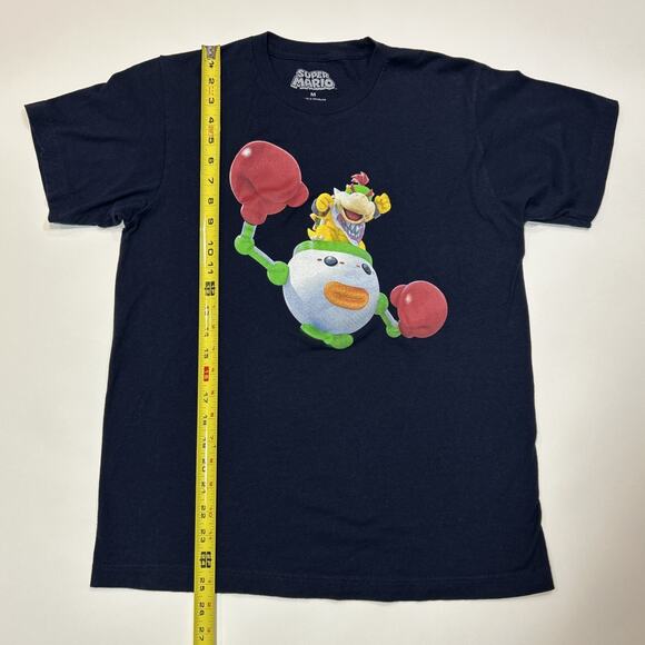 Bowser Jr Shirt Mens Size Medium Blue Super Mario Bros Nintendo Gamer Tee - Picture 9 of 11